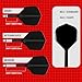 Target Darts K-Shift No.6 Integrated Flights & Shafts | K Shift No.6 Flight & Shaft System, Black – K-Flex Medium Shift Spin Base, Professional Dart Accessories