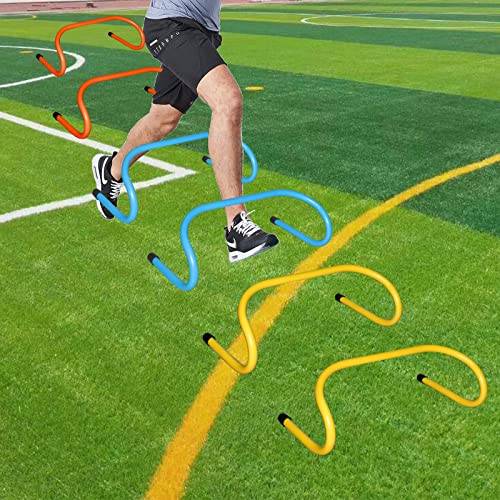 Tnzmart Multicolor Sports Hurdles 6 Pack Durable Pvc Agility Training Hurdles Lightweight Speed Hurdles Set For Sports Practice #TOP1