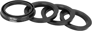 ACROPIX Car 73.1mm to 56.1mm Hub Centric Rings Fit for Wheel Bore Center Black - Pack of 4