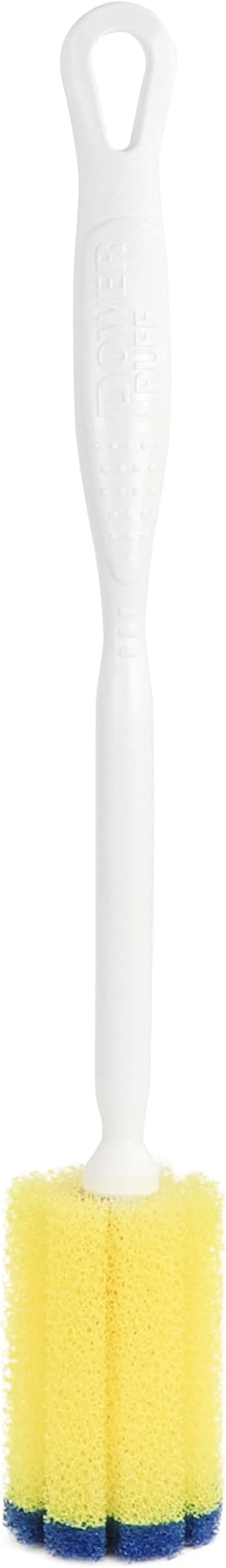 PowerPuff USA Made 13.6" Long Handled DEEP Clean Tight Squeeze Sponge, Scrubber & Bottle Brush | Deep Cleaning Water Bottles, Baby Bottles, Tumblers, Kitchen & Bathroom Messes | Non-Scratch | 1 Pack