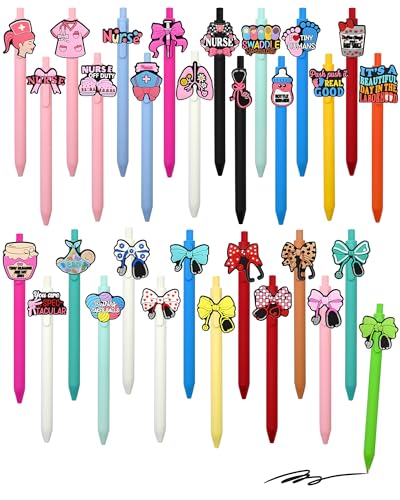 Stylos mignons pour infirmière lot de 30 stylos gel noir rigolos pour hôpital