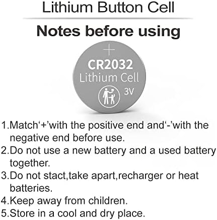 40 Pack CR2032 Batteries, 3V Lithium Coin Battery for Small Electronic Devices, 5 Year Shelf Life - 3