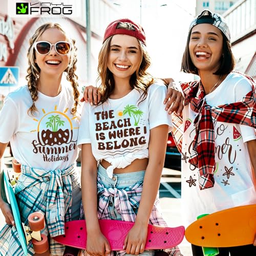Image of VINYL FROG Heat Transfer Vinyl Roll HTV Vinyl - 12 inch x5ft Brown Iron on Vinyl for T-Shirts, Heat Press Vinyl for DIY Craft Designs (Brown)