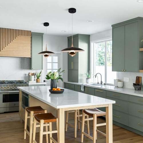 Image of Modern Black Pendant Lighting Fixture Mini Metal Ceiling Light Adjustable Modern Hanging Lamp for Kitchen Bedroom Living Room