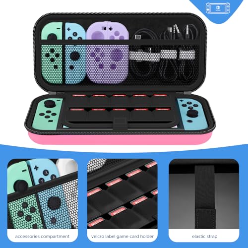 Image of homicozy Unicorn Carrying Case for Nintendo Switch & Switch OLED Console, 3D Hard Travel Shell Pouch for Nintendo Switch Console & Accessories