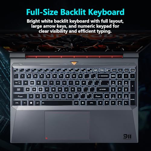 Image of Thunderobot Storm 15 4050 Gaming Laptop, Intel Core i7-13620H, GeForce RTX 4050, 15.6 inch FHD 165Hz Display, 16GB RAM, 512GB SSD, Backlit Keyboard, HDMI, Wi-Fi, Win 11 Home, Black