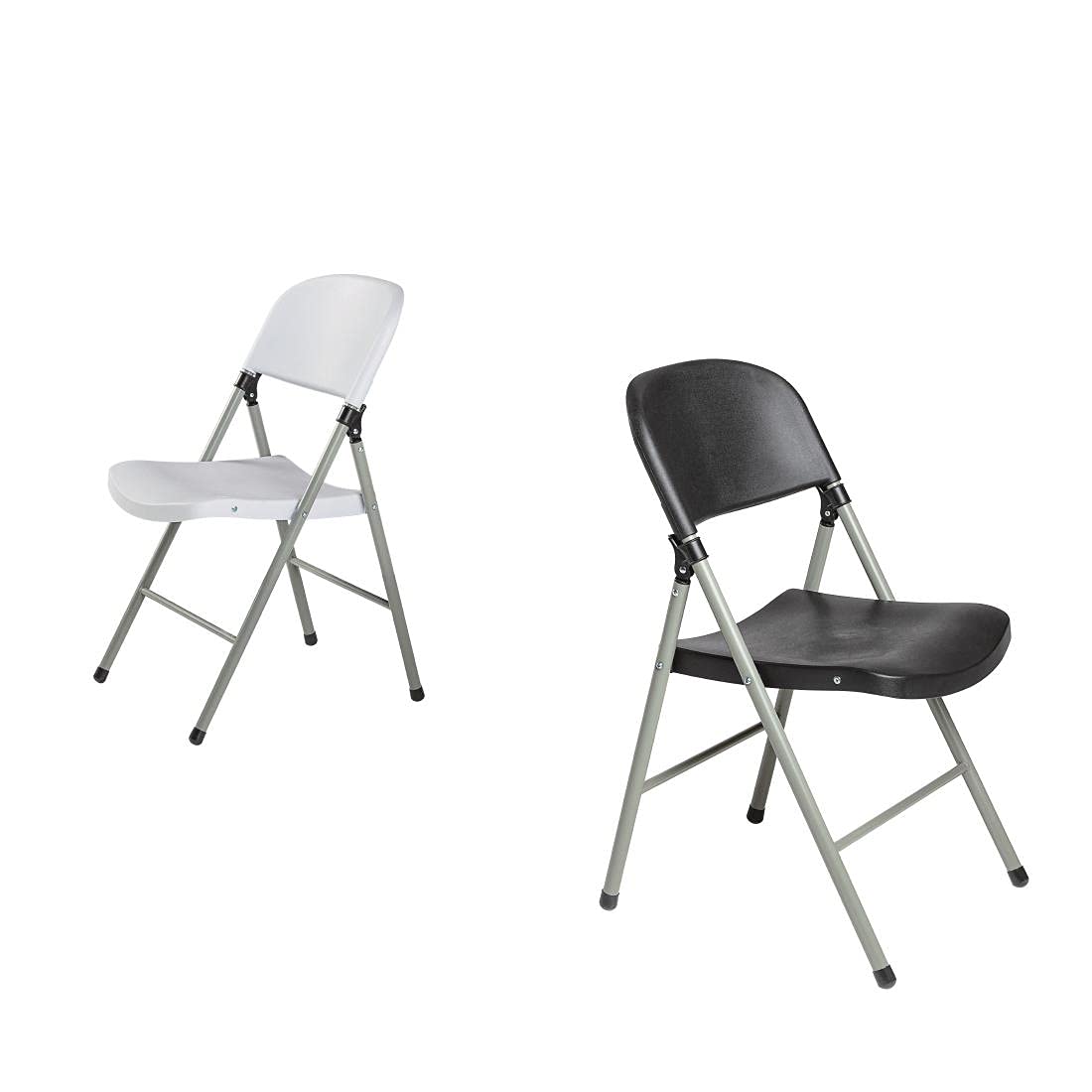 Bolero Lot de 2 chaises pliantes Blanc cassé