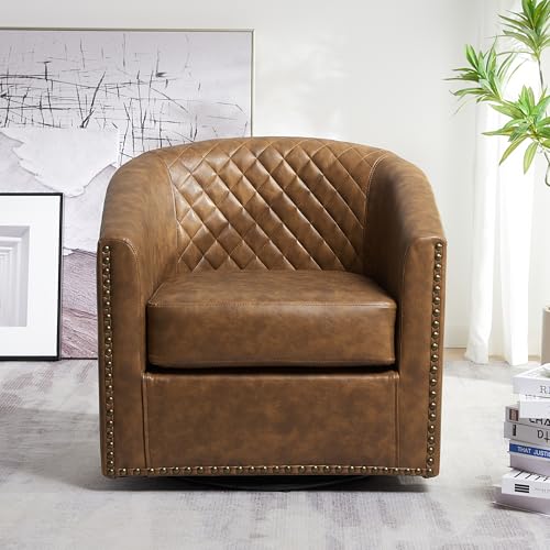 Sillón Plegable Cuero Sintético Café miniatura 3