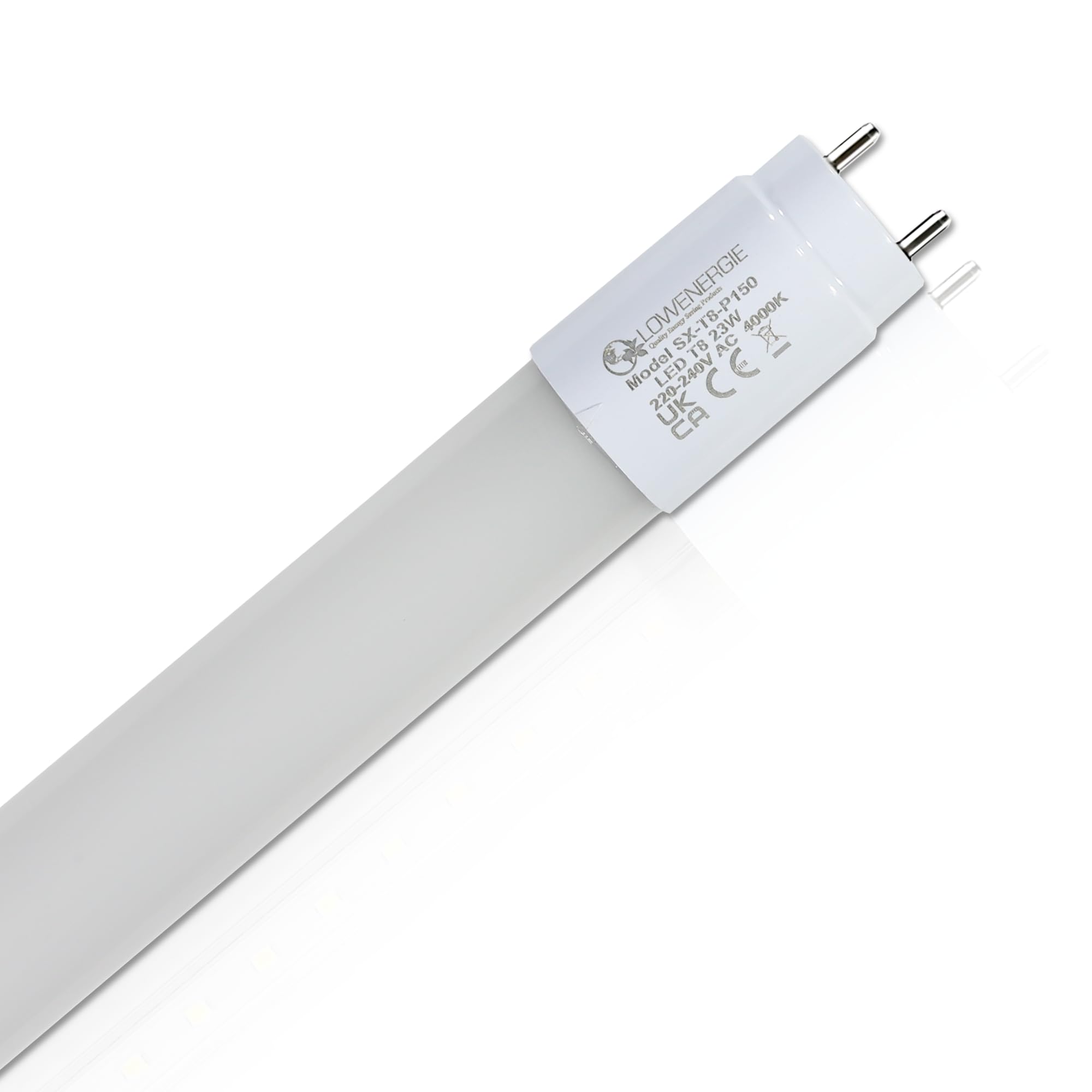 LOWENERGIE LED Tube Light T8 Fluorescent Replacement 5ft High LUX Energy Saving (4, 4000k Frosted)