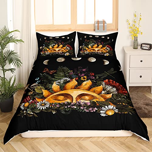 Manfei Wild Mushroom and Butterfly Duvet Cover Set #TOP29