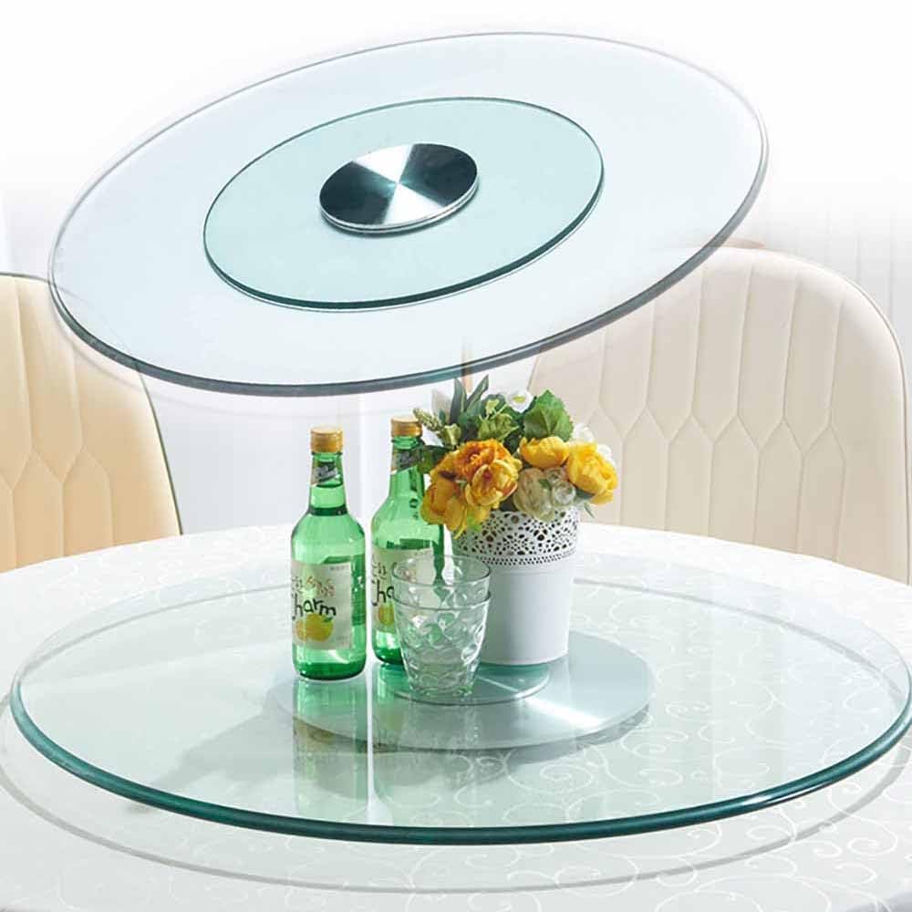 Plateau d'affichage rotatif transparent Lazy Susan verre trempé 20''