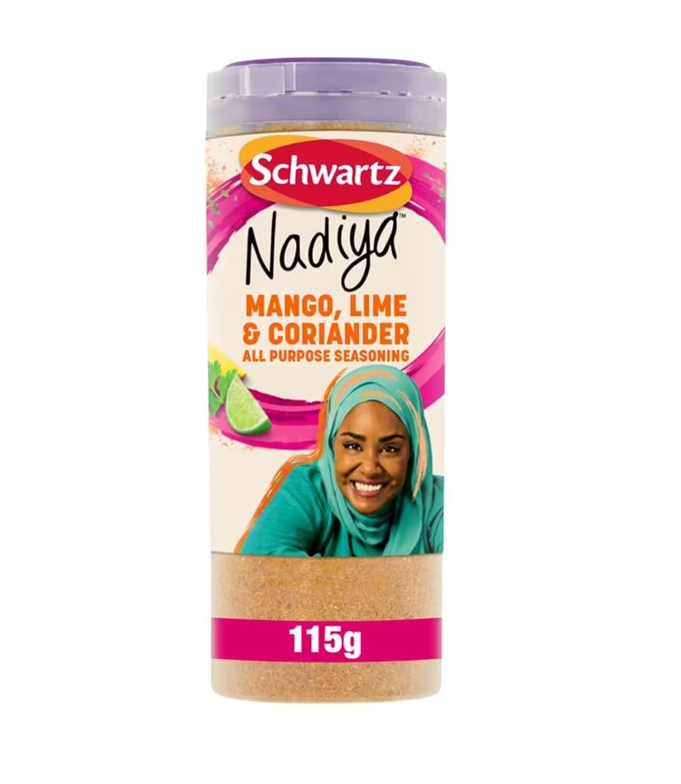 Schwartz Nadiya Mango, Lime & Coriander All Purpose Seasoning, Perfect for Chicken, Salmon or Salads, 115g