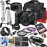 Nikon Z5 Mirrorless Camera with Z DX 16-50mm f/3.5-6.3 VR Lens + 64 GB Memory + Extra Battery + Camera Case + Tripod + More (22pc Bundle) (Renewed)
