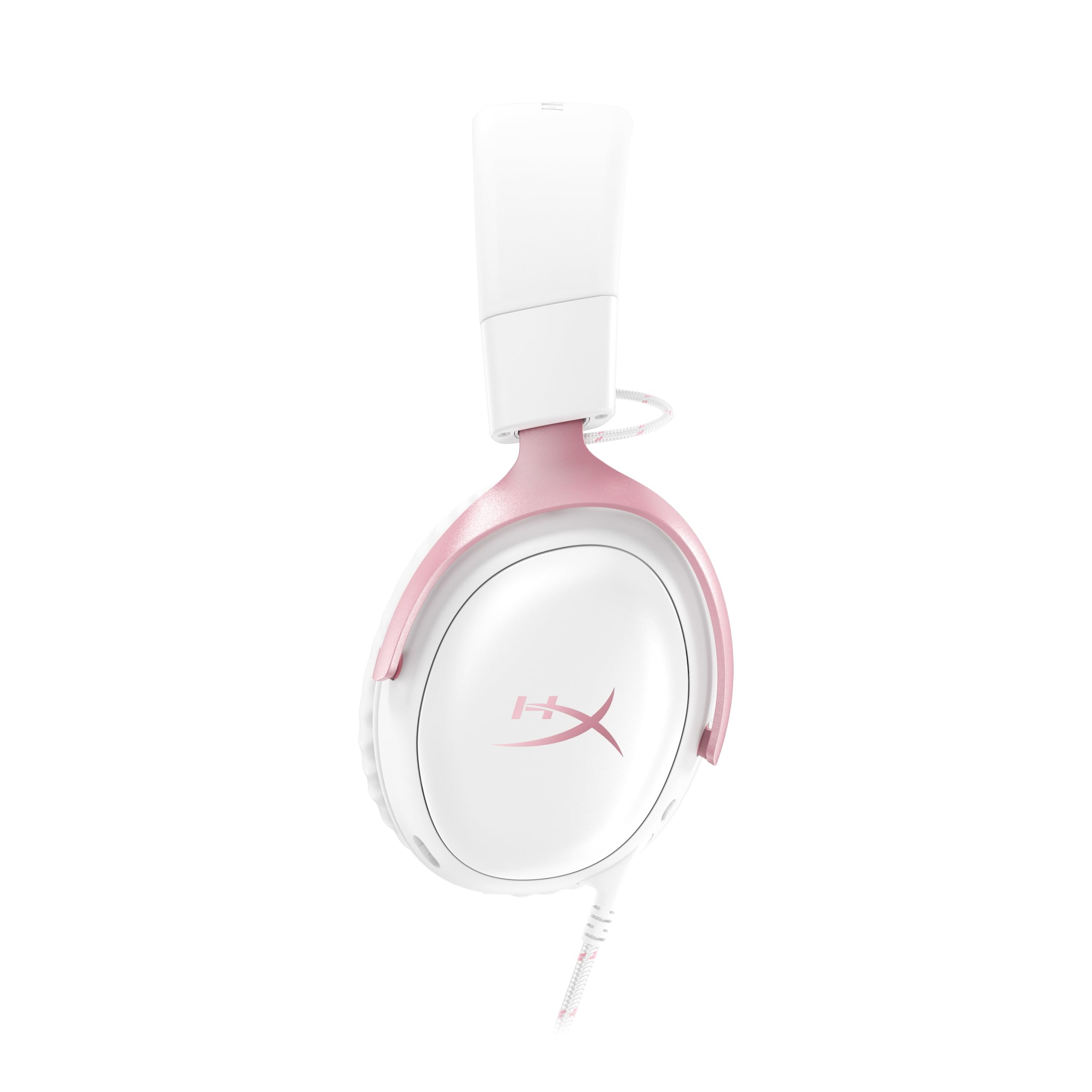 HyperX Cloud III, Casque Gaming Filaire, PC/PS5/Xbox Series X|S, DTS Headphone:X, Haut parleurs inclinés 53 mm, Micro 10 mm antibruit, USB-C/USB-A/3,5 mm, Blanc et Rose