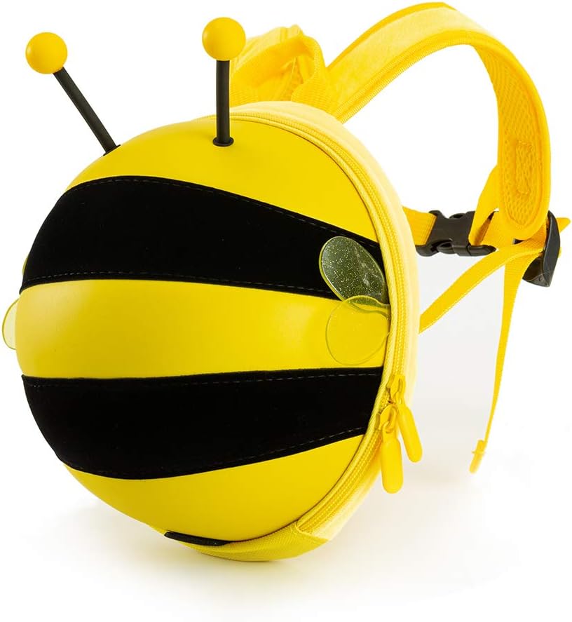 Kiddie Totes Mini Bumblebee Backpack w/Safety Harness Leash for Toddlers/Kids