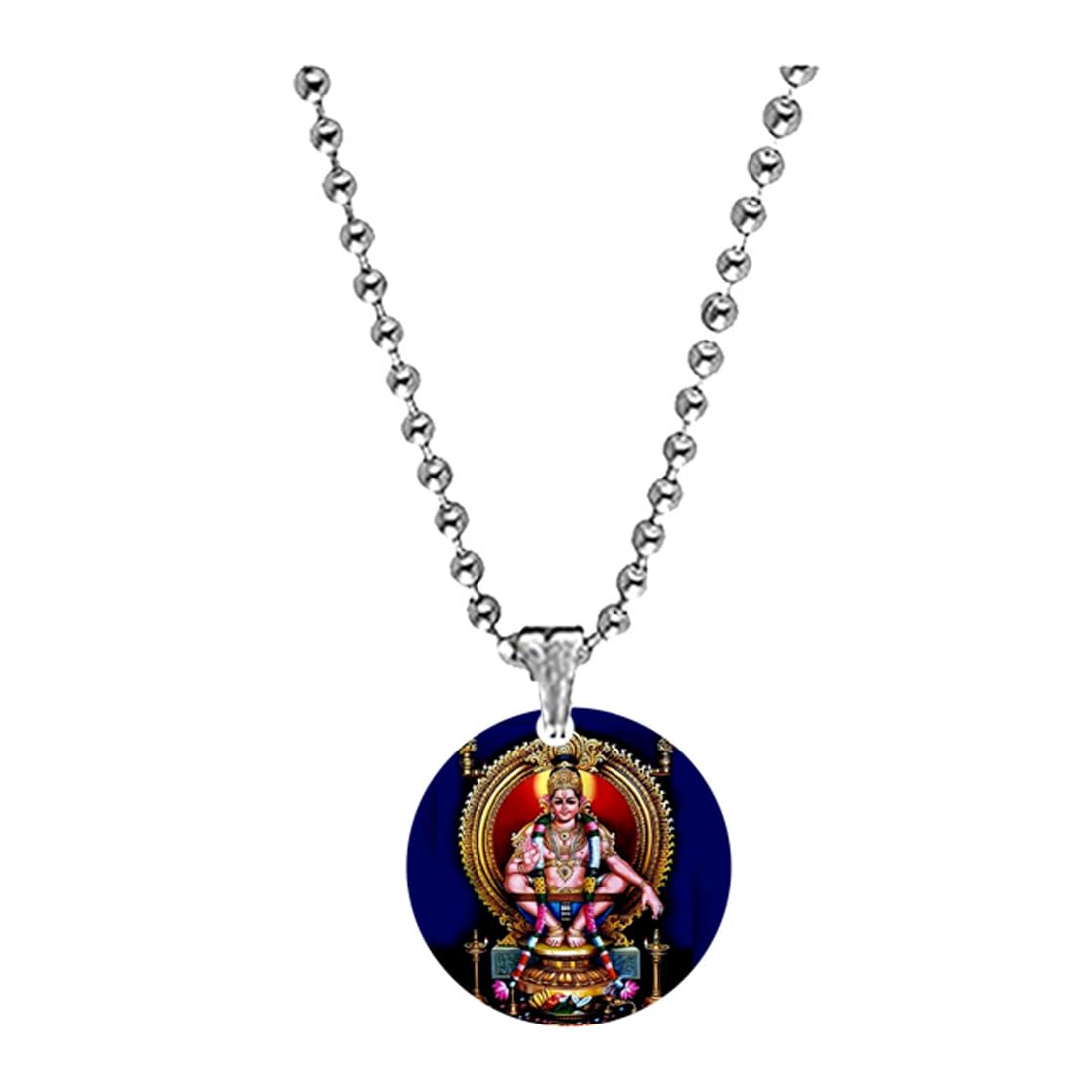 abhiora fashion Sabarimala Lord Ayyappan Bead Chain Blue Acrylic Pendant for Men and Women Spiritual Religious Jewelry-picture-14