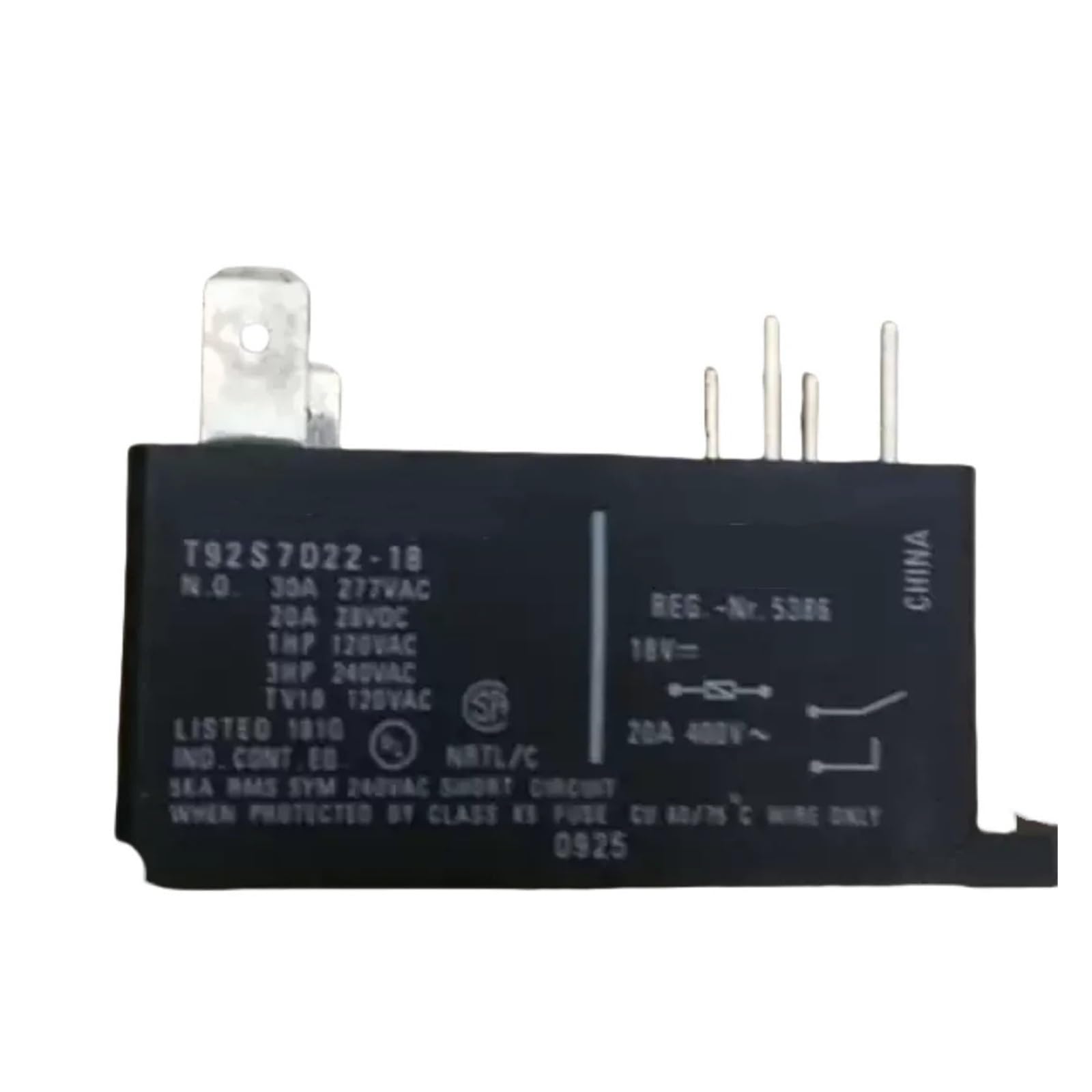 Relais T92S7D22-22 22V pour circuits électriques industriels et domestiques