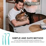 Zeckenzange Quesuc Zeckenhaken | ohne Zerquetschungsgefahr | 3 Größen alle Zecken Anti Zeckenhebel Schutz Hund Katze Pferd | Alternative Zecken Mittel Karte Pinzette Halsband Tablette Zange Entferner