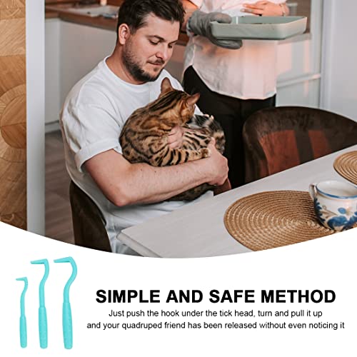 Zeckenzange Quesuc Zeckenhaken | ohne Zerquetschungsgefahr | 3 Größen alle Zecken Anti Zeckenhebel Schutz Hund Katze Pferd | Alternative Zecken Mittel Karte Pinzette Halsband Tablette Zange Entferner