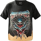  Affliction Damen T-Shirt Pierced Rock Schwarz, XL