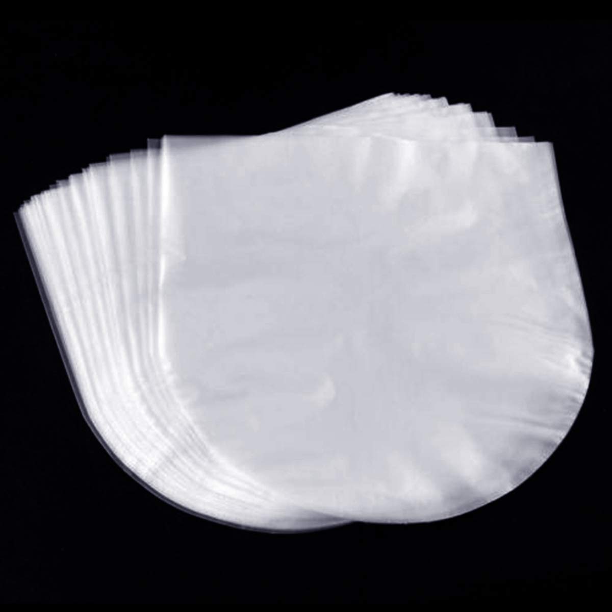 ChaRLes 7'' 100Pcs Vinyl Record Antistatic Clear Plastic Cover Inner Sleeves Lp Ld Bag