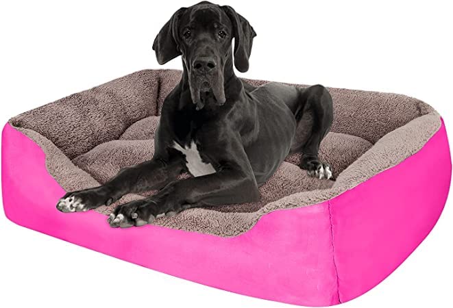PetLux Dog Beds Large Washable Pet Basket Orthopedic Kennel Bed for Large Dogs Deluxe Cushion Blanket Beds. (L, Pink) (B0C28LLQJ6) Amazon Price History, Amazon Price Tracker