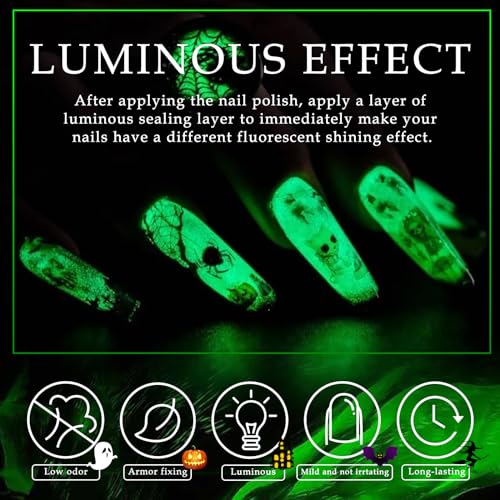 Glow In The Dark Nail Gel Top Coat 15ml miniatura 2