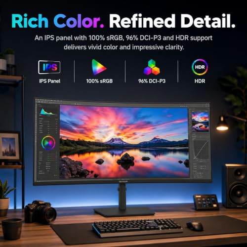 Image of Deco Gear 40 inch Ultrawide Curved Monitor, 5120x2160, 5K2K, 21:9 75Hz 1ms MPRT