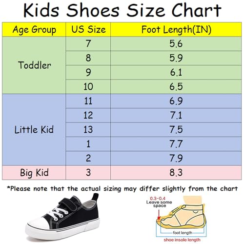 Image of Zoroadke Toddler Boys and Girls Sneakers Low Top Adjustable Strap Canvas Shoes for Kids