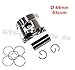 63cc zestaw pierścieni kolbowych i kolb Ø 44 mm np. do AGM BAOTIAN YIYING BENZHOU BENZHOU YIBEN JACK FOX FLEX TECH MKS KYMCO HYOSUNG JMSTAR JINLUN REX RS JINAN QINGQI / QT-9 / JL50 / GY6 / 139QMA / 139QMB / CHina Roller 50-80cc