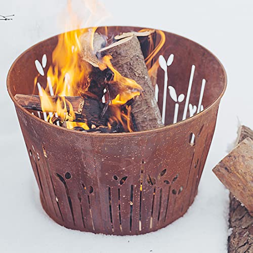 Feuerschale Feuerstelle rostig für Garten & Terrasse Rostdeko Echtrost