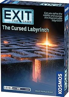 Thames & Kosmos - EXIT: The Cursed Labyrinth  Level: 2/5 - Unique Escape Room Game - 1 -4 Players - Puzzle Solving Strategy Board Games for Adults & Kids, Ages 10+ - 692860