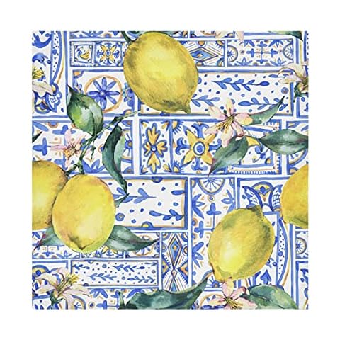 Lemon Print Oversized Cloth Napkins Set Cover