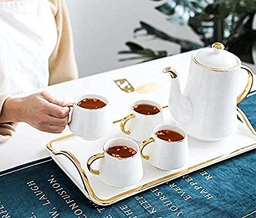 Tetera Japonesa, Café de cerámica Juego de té Caja de Regalo Nordic Phnom Penh Taza de café Blanco Cafetera Bandeja… - Imagen 5