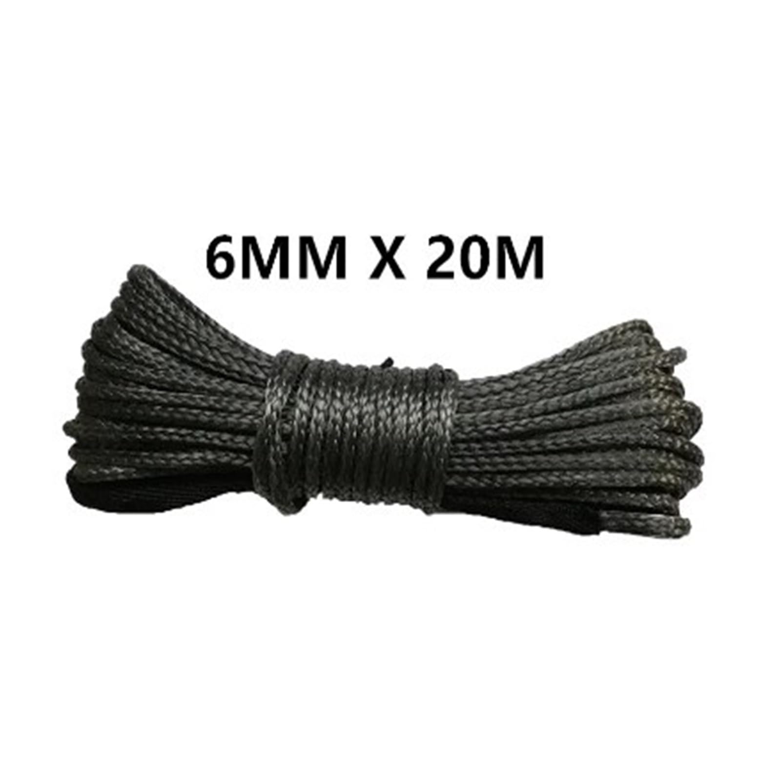 Lina wyciągarki, Linia wciągarki ATV 6mm X 20 metrów, lina terenowa, syntetyczna, kabel łodzi, UTV(Grey)