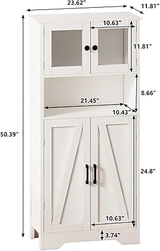 Miniatura 2 de Armário de Armazenamento Armário de Armazenamento con puertas de acrílico, 23.62 pulgadas con luz LED, organizador de almacenamiento para sala de