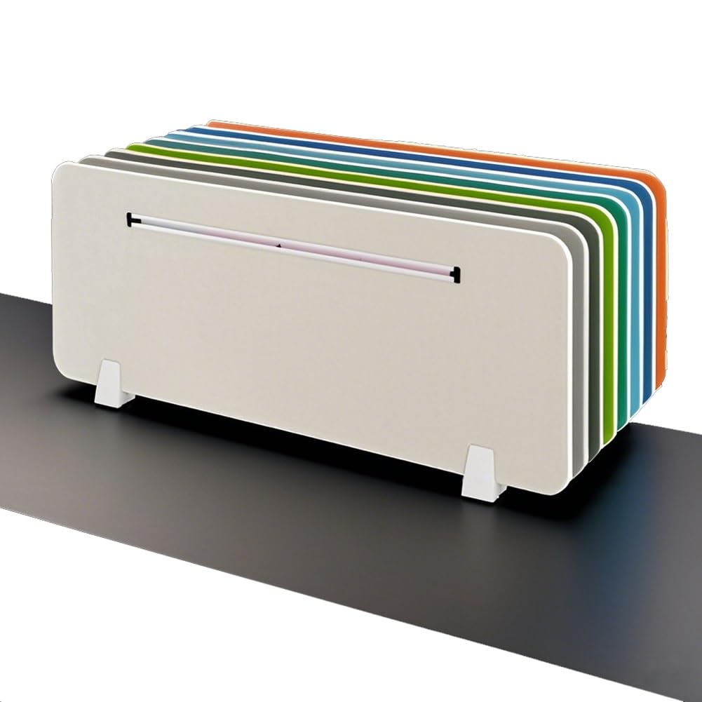 Panel de privacidad para escritorio, con ranura para tarjetas, reduce el ruido y las distracciones visuales, ideal para recepción de estudiantes, oficina, color verde, 30 x 120 cm