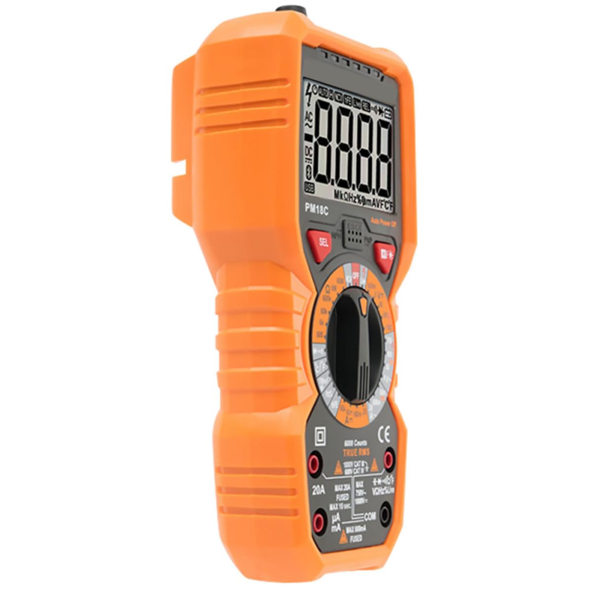 Digitalmultimeter Pm18c mit LCD Anzeige, Automatische Messung, Gelb