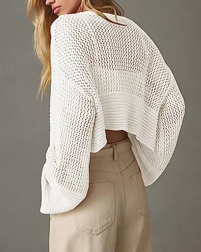 Cropped Cardigan Sweaters for Women Kimonos Boho Lightweight Summer Open Front Knit Cardigan Outerwear2