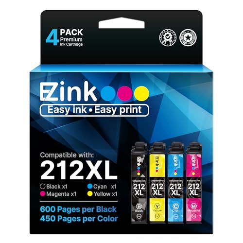 E-Z Ink 212XL Ink Cartridges High Capacity Remanufactured for Epson...