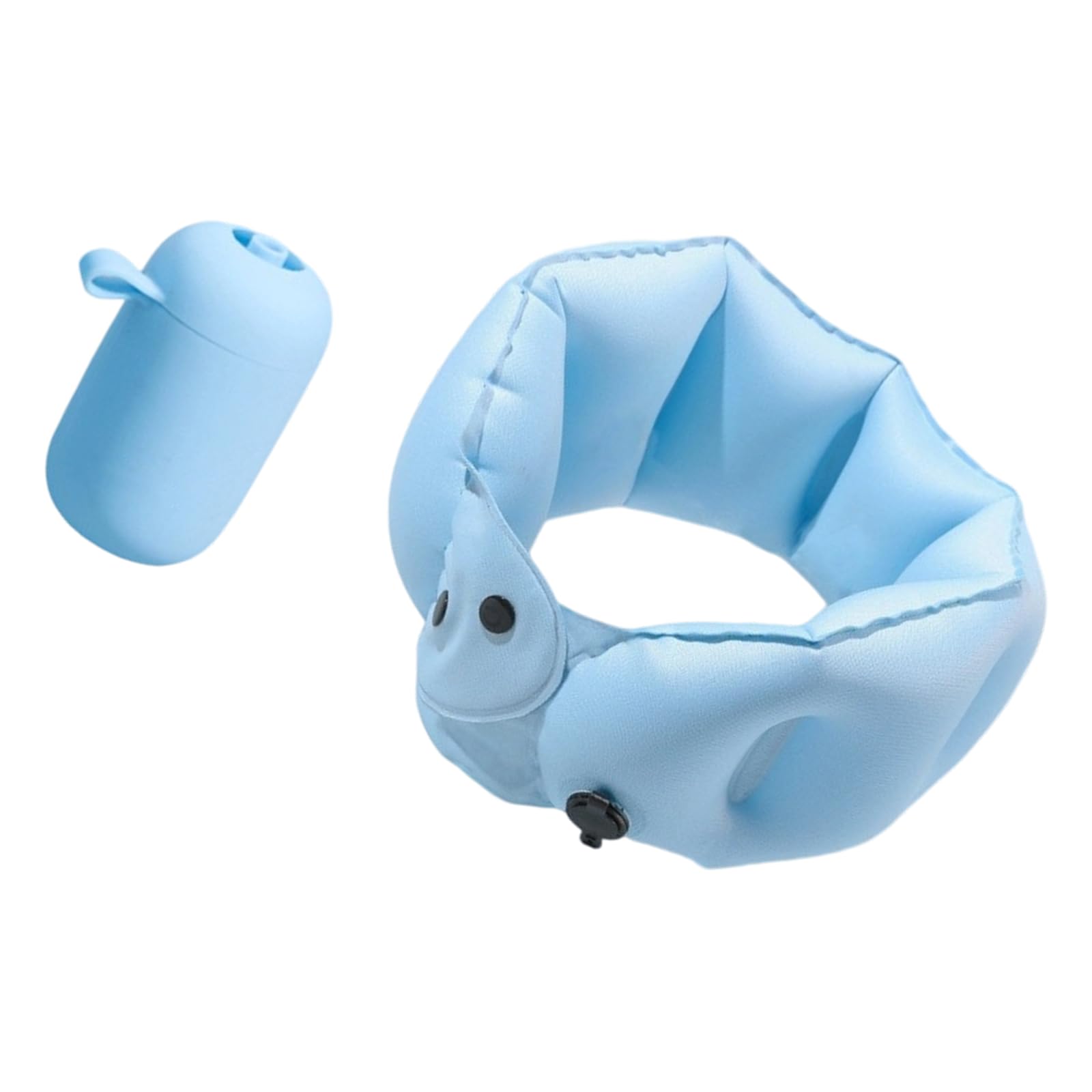 Qusinfc Pressure Relief Neck Pillow for Camping Trip Instants Inflation Designs with Portable Storage Bag Quick Inflate Travel Pillow