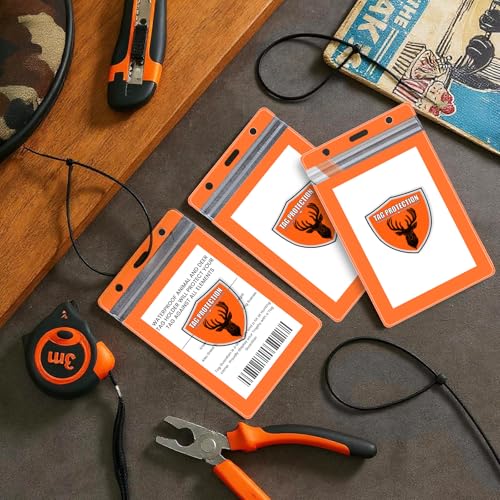 Affrolling 6 Pack Waterproof Hunting License Holders, Orange by Affrolling - Used condition - Image 7