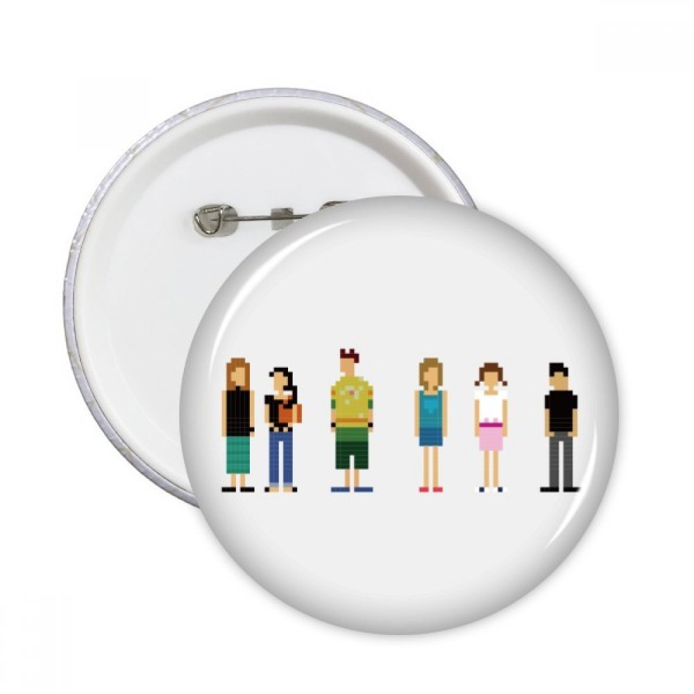 Pins de jeu pixel ronde pour masquer un accroc de vêtement - 3