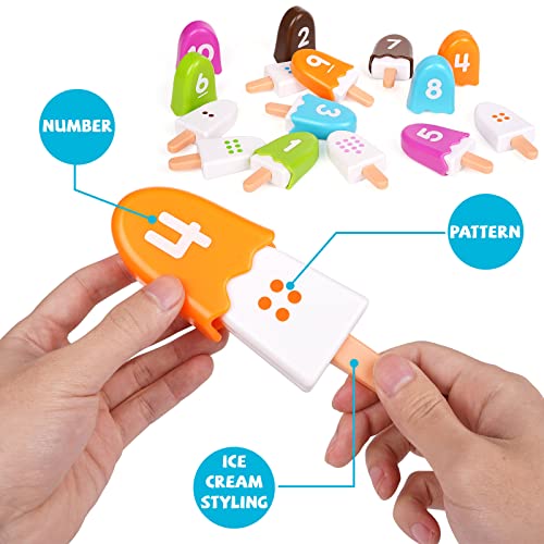 Genjuw 20 Pcs Counting Toys Number Learning Toys For Kids Ages 3-5 Preschool Math Toys Cute Numbers Match Games Color Sorting- Fine Motor Toys Preschool Learning Montessori Numbers Toys For Kids #TOP2