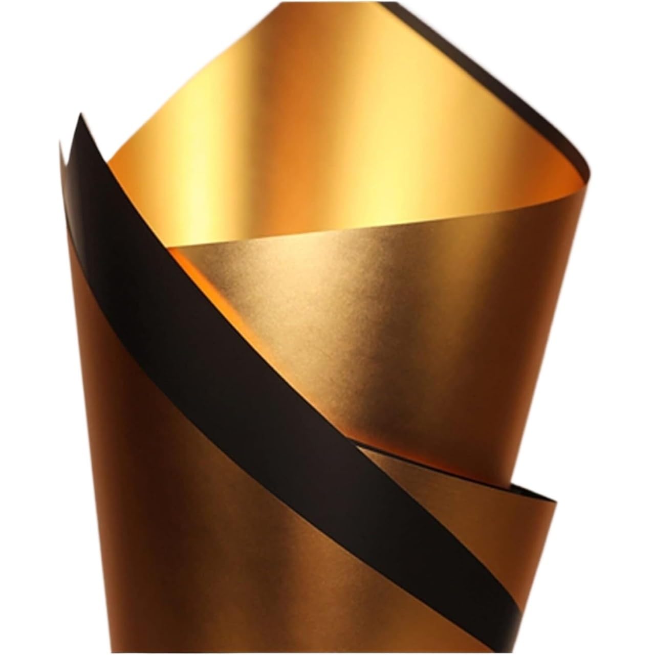 Kwiaciarnia Bukiet kwiatów Papier do pakowania, Papier celofanowy do pakowania kwiatów wielokolorowy 60x60cm 20 szt.(Gold Balck)