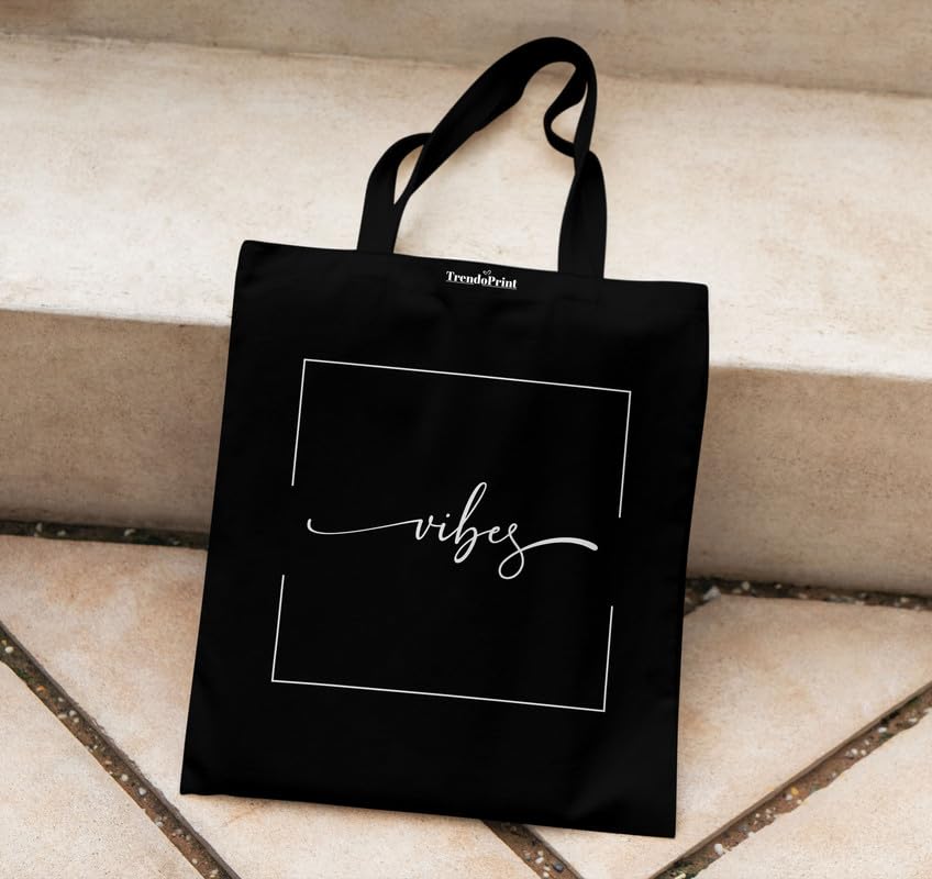 Image of TrendoPrint Reusable Shopping Bag Canvas Tote Bag for Grocery, College, Office & Shoulder Handbag Travel Bag for Men and Women (14x16 inches)