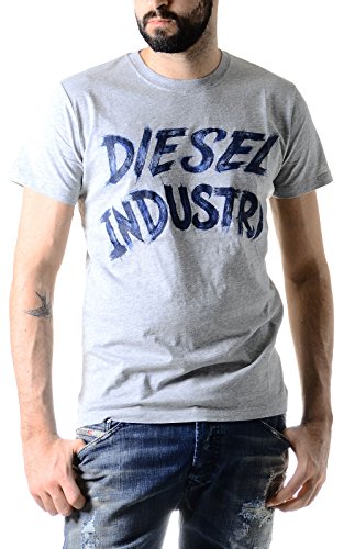 Diesel Men's T-Aethalas T-Shirt, Heather Grey, Medium