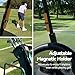 4Pcs Golf Cart Accessories - Fits 38 to 60 Ring Gauge - Convenient Holder with Magnet and Adjustable Design - Fit for Golfing, Grilling, Fishing, Travel, and Outdoor Adventures (Black)