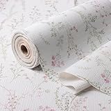 Amiitay Floral Drawer and Shelf Liner for Cabinets, Non-Adhesive and Strong Non-Slip Flower Shelf Cabinet Drawer Liners for Kitchen,Table,Bookshelves,Waterproof Cupboard Liners,12IN x 10FT