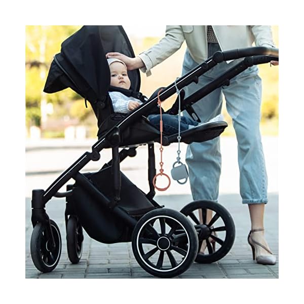 REOEWE Cup Catcher, Sicherheitsgurte Für Spielzeug, Trinkbecher Halteriemen Für Kinderwagen Hochstuhl Autositz Fechten, Aus 100% Lebensmittelqualität Silikon – Bild 3